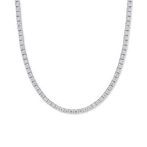 Lab-Grown Moissanite 17" Tennis Necklace (12-1/2 Ct. ) in Sterling Silver j-29
